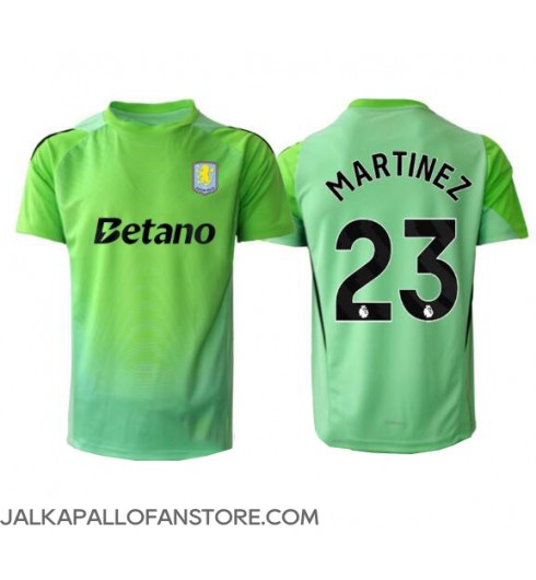 Aston Villa Emiliano Martinez #23 Maalivahdin Vieraspaita 2025-26 Lyhythihainen Aston Villa Emiliano Martinez #23 Maalivahdin Vieraspaita 2025-26 Lyhythihainen